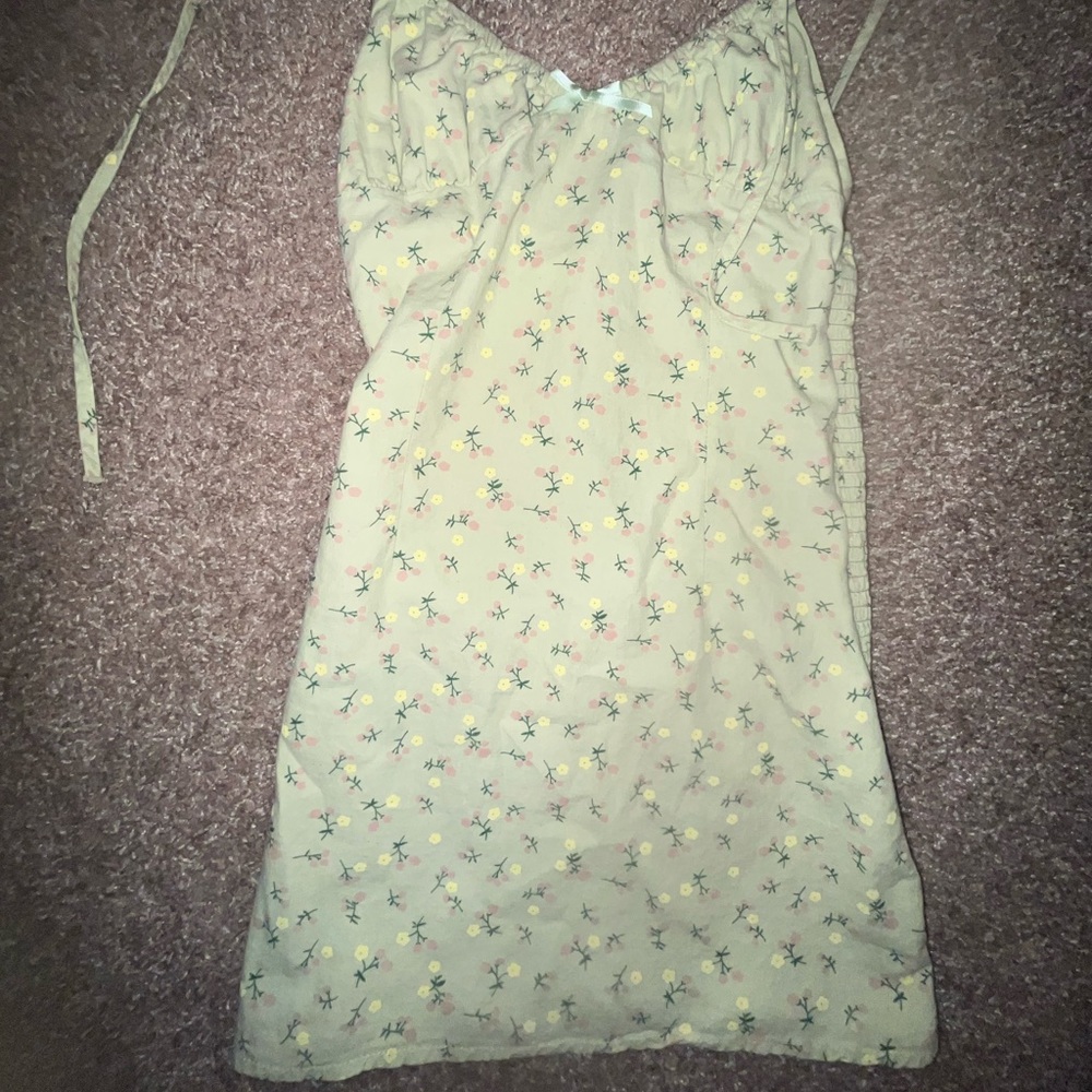 Small Green Flower Mini dress